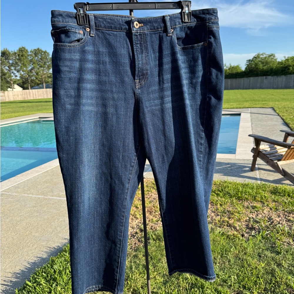 Talbots Blue Ankle Cropped Jeans with Classic Style